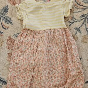 Bisby Yellow and Pink Floral Kids Dress